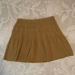 Madewell Brown Tiered Mini Skirt